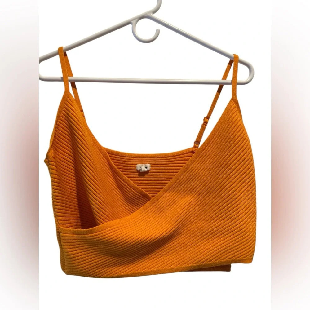 Aerie crossover cropped ribbed strappy tank NWOT